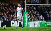18 January 2014; Ruan Pienaar, Ulster, waiting to kick a penalty. Heineken Cup 2013/14, Pool 5, Round 6, Leicester Tigers v Ulster, Welford Road, Leicester, England. Picture credit: Oliver McVeigh / SPORTSFILE