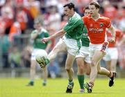 15 May 2005; Raymond Johnston, Fermanagh, in action against Paul McGrane, Armagh. Bank Of Ireland Ulster Senior Football Championship, Armagh v Fermanagh, St. Tighernach's Park, Clones, Co. Monaghan. Picture credit; Brendan Moran / SPORTSFILE