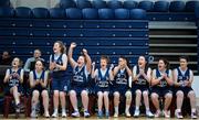 23 January 2014; Gallen CS Ferbane substitues celebrate a score by their team. All-Ireland Schools Cup U16C Girls Final, Gallen CS Ferbane, Co. Offaly v St Josephs Charlestown, Co. Mayo, National Basketball Arena, Tallaght, Co. Dublin. Picture credit: Ramsey Cardy / SPORTSFILE