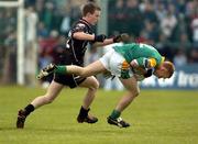 22 May 2005; Michael McGuinness, Leitrim, in action against Dermot McTiernan, Sligo. Bank of Ireland Connacht Senior Football Championship, Leitrim v Sligo, O'Moore Park, Carrick-on-Shannon, Co. Leitrim. Picture credit; Damien Eagers / SPORTSFILE