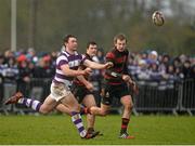 29 January 2014; Fergal Cleary, Clongowes Wood College, in action against Craig Miller, Kilkenny College. Beauchamps Leinster Schools Senior Cup, 1st Round, Clongowes Wood College v Kilkenny College, NUI Maynooth, Maynooth, Co. Kildare. Picture credit: David Maher / SPORTSFILE