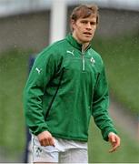 1 February 2014; Ireland's Andrew Trimble during the Ireland Rugby Squad Captain's Run ahead of Sunday's RBS Six Nations Rugby Championship match against Scotland. Aviva Stadium, Landowne Road, Dublin. Picture credit: Matt Browne / SPORTSFILE