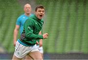 1 February 2014; Ireland's Brian O'Driscoll during the Ireland Rugby Squad Captain's Run ahead of Sunday's RBS Six Nations Rugby Championship match against Scotland. Aviva Stadium, Landowne Road, Dublin. Picture credit: Matt Browne / SPORTSFILE