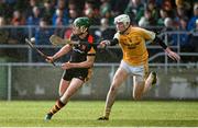 1 February 2014; Ronan Lynch, Ard Scoil Ris, in action against Chris O'Leary, Hamilton High School. Dr. Harty Cup Semi-Final, Hamilton High School, Bandon, Cork v Ard Scoil Ris, Limerick. Mallow GAA Grounds, Mallow, Co. Cork. Picture credit: Diarmuid Greene / SPORTSFILE