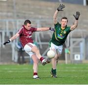 2 February 2014; Michael Martin, Galway, in action against Kevin Reilly, Meath. Allianz Football League, Division 2, Round 1, Meath v Galway, Páirc Táilteann, Navan, Co. Meath. Picture credit: Ray Ryan / SPORTSFILE