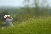 3 June 2005; Des Smyth watches his second shot from the bunker on the 7th during round one of the AIB Irish Seniors Open. Heritage Golf & Country Club, Killenard, Co. Laois. Picture credit; Matt Browne / SPORTSFILE