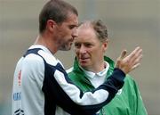 3 June 2005; Republic of Ireland manager Brian Kerr with Roy Keane during squad training. Lansdowne Road, Dublin. Picture credit; David Maher / SPORTSFILE