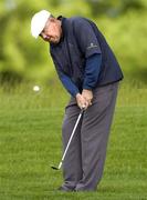 3 June 2005; Eddie Polland pitches onto the 6th green during round one of the AIB Irish Seniors Open. Heritage Golf & Country Club, Killenard, Co. Laois. Picture credit; Matt Browne / SPORTSFILE