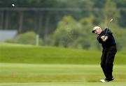 3 June 2005; Denis O'Sullivan plays his second shot from the 18th fairway during round one of the AIB Irish Seniors Open. Heritage Golf & Country Club, Killenard, Co. Laois. Picture credit; Matt Browne / SPORTSFILE