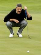 3 June 2005; Leading amateur Adrian Morrow lines up a putt on the 9th green during round one of the AIB Irish Seniors Open. Heritage Golf & Country Club, Killenard, Co. Laois. Picture credit; Matt Browne / SPORTSFILE