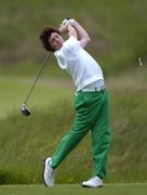 4 June 2005; Rory McIIroy, Holywood, watches his tee shot from the 4th during the East of Ireland Amateur Open Championship 2005. Co. Louth Golf Club, Baltray, Co. Louth. Picture credit; Damien Eagers / SPORTSFILE