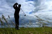 4 June 2005; Gary McGrane, Royal Dublin, watches his drive from the 2nd tee box during the East of Ireland Amateur Open Championship 2005. Co. Louth Golf Club, Baltray, Co. Louth. Picture credit; Damien Eagers / SPORTSFILE