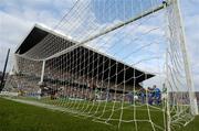 4 June 2005; Israel's goalkeeper Dudu Aouate fails to stop Ian Harte's free kick for Ireland's first goal. FIFA 2006 World Cup Qualifier, Republic of Ireland v Israel, Lansdowne Road, Dublin. Picture credit; Brian Lawless / SPORTSFILE