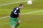 7 June 2005; John O'Shea, Republic of Ireland, in action during squad training. Torsvollur Stadium, Torshavn, Faroe Islands. Picture credit; Damien Eagers / SPORTSFILE