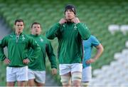 7 February 2014; Ireland captain Paul O'Connell during the captain's run ahead of their RBS Six Nations Rugby Championship match against Wales on Saturday. Ireland Rugby Squad Captain's Run, Aviva Stadium, Lansdowne Road, Dublin. Picture credit: Matt Browne / SPORTSFILE