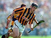 10 August 1997; Peter Barry of Kilkenny in action against P.J. O'Connell of Clare during the GAA All-Ireland Senior Hurling Championship Semi-Final match between Clare and Kilkenny at Croke Park in Dublin. Photo by Ray McManus/Sportsfile