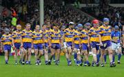 5 June 2005; The Clare team during the pre-match parade. Guinness Munster Senior Hurling Championship Semi-Final, Clare v Tipperary, Gaelic Grounds, Limerick. Picture credit; Kieran Clancy / SPORTSFILE