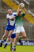 18 June 2005; John McKevitt, London, in action against James McElroy, Monaghan. Bank of Ireland All-Ireland Senior Football Championship Qualifier, Round 1, Monaghan v London, St. Tighernach's Park, Clones, Co. Monaghan. Picture credit; Pat Murphy / SPORTSFILE