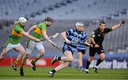 8 February 2014; Kieran Bennett, Ballysaggart, in action against Martin Johnston, left, and Kevin Rice, Creggan Kickham. AIB GAA Hurling All Ireland Junior Club Championship Final, Ballysaggart, Waterford v Creggan Kickhams, Antrim. Croke Park, Dublin. Picture credit: Ramsey Cardy / SPORTSFILE