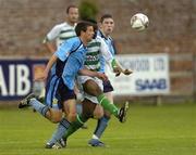 20 June 2005; Bernard Daniel, Shamrock Rovers, in action against Ciaran Hart, UCD. eircom League Cup, UCD v Shamrock Rovers, Belfield Park, UCD, Dublin. Picture credit; Damien Eagers / SPORTSFILE