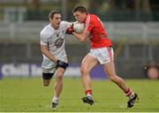 9 February 2014; Mark Collins, Cork, in action against Gary White, Kildare. Allianz Football League, Division 1, Round 2, Cork v Kildare, Páirc Uí RInn, Cork. Picture credit: Matt Browne / SPORTSFILE