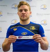 11 February 2014; Leinster's Ian Madigan draws out the name of Terenure College during the Leinster Schools’ Junior Cup Quarter-Finals Draw. Leinster Rugby Head Office, UCD, Belfield, Dublin. Picture credit: Pat Murphy / SPORTSFILE