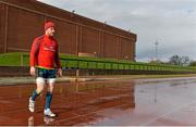 11 February 2014; Munster's Sean Dougall makes his way out for squad training ahead of their Celtic League 2013/14, Round 14, game against Zebre on Saturday. Munster Rugby Squad Training, University of Limerick, Limerick. Picture credit: Diarmuid Greene / SPORTSFILE