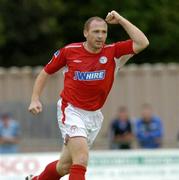 24 June 2005; Glen Crowe, Shelbourne, celebrates his goal against Waterford United. eircom League, Premier Division, Waterford United v Shelbourne, Waterford RSC, Waterford. Picture credit; Matt Browne / SPORTSFILE