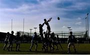 13 February 2014; Conor Doyle, Newbridge College,wins a lineout ball. Beauchamps Leinster Schools Senior Cup, Quarter-Final, St Mary's College v Newbridge College, Ashbourne RFC, Ashbourne, Co. Meath. Picture credit: Barry Cregg / SPORTSFILE