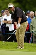 1 July 2005; Darren Clarke, Northern Ireland, pitches onto the 4th green during the second round of the Smurfit European Open. K Club, Straffan, Co. Kildare. Picture credit; Matt Browne / SPORTSFILE