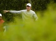 2 July 2005; Australia's Brett Rumford signals right after his tee shot from the 2nd during the third round of the Smurfit European Open. K Club, Straffan, Co. Kildare. Picture credit; Damien Eagers / SPORTSFILE