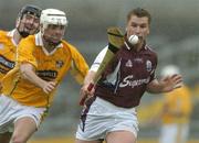 2 July 2005; Kevin Hayes, Galway, in action against Johnny Campbell, Antrim. Guinness All-Ireland Hurling Championship Qualifier, Round 2, Galway v Antrim, Pearse Stadium, Galway. Picture credit; David Maher / SPORTSFILE