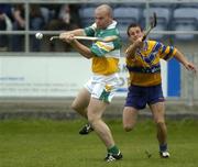 2 July 2005; Stephen Brown, Offaly, in action against Brian O'Connell, Clare. Guinness All-Ireland Senior Hurling Championship Qualifier, Round 2, Offaly v Clare, O'Moore Park, Portlaoise, Co. Laois. Picture credit; Damien Eagers / SPORTSFILE