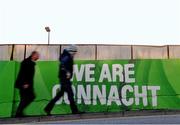 15 February 2014; Connacht fans arrive before the match. Celtic League 2013/14, Round 14, Connacht v Edinburgh, Sportsground, Galway. Picture credit: Ramsey Cardy / SPORTSFILE