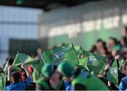 15 February 2014; A Connacht fan waves a flag before the match. Celtic League 2013/14, Round 14, Connacht v Edinburgh, Sportsground, Galway.