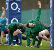 18 February 2014; Ireland's Peter O'Mahony during squad training ahead of their RBS Six Nations Rugby Championship match against England on Saturday. Ireland Rugby Squad Training, Carton House, Maynooth, Co. Kildare. Picture credit: Brendan Moran / SPORTSFILE