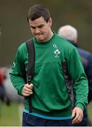 18 February 2014; Ireland's Jonathan Sexton arrives for squad training ahead of their RBS Six Nations Rugby Championship match against England on Saturday. Ireland Rugby Squad Training, Carton House, Maynooth, Co. Kildare. Picture credit: Brendan Moran / SPORTSFILE