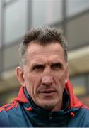 19 February 2014; Munster head coach Rob Penney speaking to the media during a press conference ahead of their Celtic League 2013/14, Round 15, match against Ospreys on Sunday. Munster Rugby Press Conference, University of Limerick, Limerick. Picture credit: Diarmuid Greene / SPORTSFILE