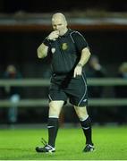 18 February 2014; Richard Glynn, referee. UMBRO CUFL Premier Division Final, IT Carlow v University College Dublin, Frank Cooke Park, Tolka Rovers FC, Dublin. Picture credit: Pat Murphy / SPORTSFILE