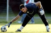 12 July 2005; Goalkeeper Michael Devine in action during squad training. Cork City squad training, Paneveyzs, Lithuania. Picture credit; Brian Lawless / SPORTSFILE