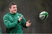 20 February 2014; Ireland's  Brian O'Driscoll during squad training ahead of their RBS Six Nations Rugby Championship match against England on Saturday. Ireland Rugby Squad Training, Carton House, Maynooth, Co. Kildare. Picture credit: Stephen McCarthy / SPORTSFILE