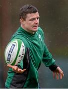 20 February 2014; Ireland's Brian O'Driscoll during squad training ahead of their RBS Six Nations Rugby Championship match against England on Saturday. Ireland Rugby Squad Training, Carton House, Maynooth, Co. Kildare. Picture credit: Stephen McCarthy / SPORTSFILE