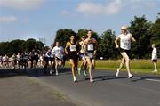 10 July 2005; Eventual men's winner Keith Kelly (1893) leads eventual third place, Gerry Ryan (1), Loughrea, and eventual second place Killian Lonergan (1500), Clonliffe Harriers, at the start of the adidas Irish Runner Challenge. Phoenix Park, Dublin.. Picture credit; Brian Lawless / SPORTSFILE