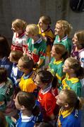 11 July 2005; Players from the various counties at the launch of the 2005 TG4 All-Ireland Ladies Football Championship. Croke Park, Dublin. Picture credit; Damien Eagers / SPORTSFILE