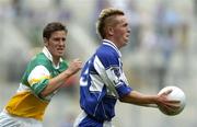 17 July 2005; Richard Ryan, Laois, in action against David Larkin, Offaly. Leinster Minor Football Championship Final, Offaly v Laois, Croke Park, Dublin. Picture credit; Brian Lawless / SPORTSFILE