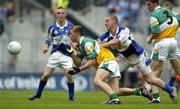 17 July 2005; John Knight, Offaly, in action against Scott Conroy, Laois. Leinster Minor Football Championship Final, Offaly v Laois, Croke Park, Dublin. Picture credit; Brian Lawless / SPORTSFILE