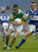 17 July 2005; Gerry Grehan, Offaly, in action against Stephen O'Leary, Laois. Leinster Minor Football Championship Final, Offaly v Laois, Croke Park, Dublin. Picture credit; Brendan Moran / SPORTSFILE