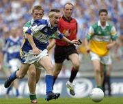 17 July 2005; Stephen O'Leary, Laois, in action against John Knight, Offaly. Leinster Minor Football Championship Final, Offaly v Laois, Croke Park, Dublin. Picture credit; Brian Lawless / SPORTSFILE