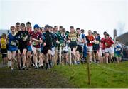 25 February 2014; A general view of competitors after the start of the Intermediate Boys 4500m race during the Aviva Connacht Schools Cross Country Championships. Sligo Race Course, Sligo. Picture credit: Barry Cregg / SPORTSFILE