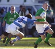 3 June 2000; Keith Wood, Ireland, is tackled by Ignacio Corletto, Argentina. Rugby International, Argentina v Ireland, Club Ferro Carril Ofste Rugby Grounds, Buenos Airies, Argentina. Picture credit: Matt Browne/SPORTSFILE